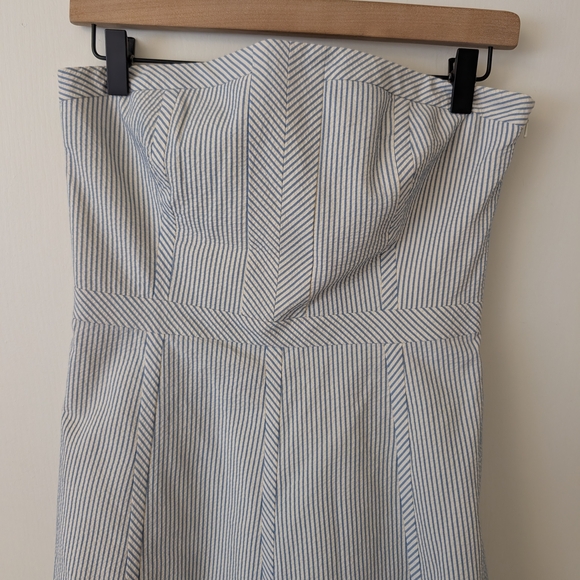 Vintage Banana Republic Womens 4 Seersucker Dress Shabbychic Cottagecore Preppy - Picture 3 of 8